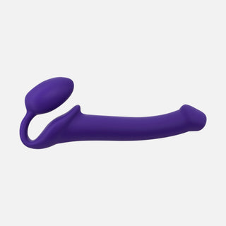 Silicone Bendable Strap-On Med- Purple