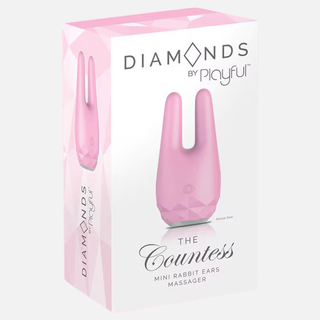 Diamonds The Countess Mini Rabbit Ears Vibrator - Pink