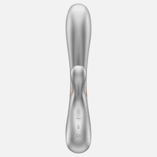 Hot Lover Rabbit Vibrator Incl. Bluetooth + App-Silver/Champagne