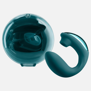 Desire Euphoria Dual ended Air Pulse and Suction Vibrator - Dark Teal