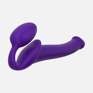 Silicone Bendable Strap-On Med- Purple