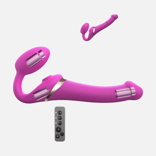 Multi-Orgasm Bendable Strap Med - On Fuchsia