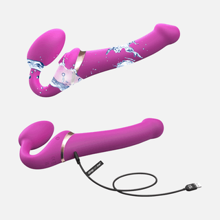 Multi-Orgasm Bendable Strap Med - On Fuchsia