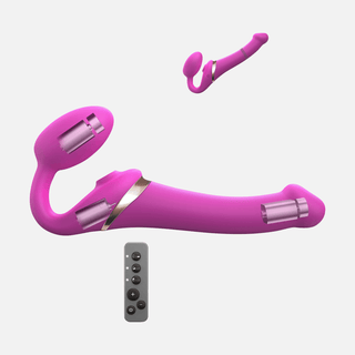 Multi-Orgasm Bendable Strap Large - On Fuchsia