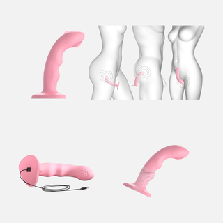 Wave Tapping Dildo - Coral Pink