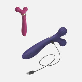 Fireball Dual Wand Vibrator - Midnight Indigo