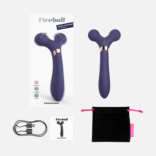 Fireball Dual Wand Vibrator - Midnight Indigo