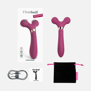 Fireball Dual Wand Vibrator - Plum Star