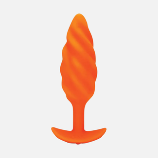 Zoe Ligon Collection Swirl Texture Anal Plug - Orange