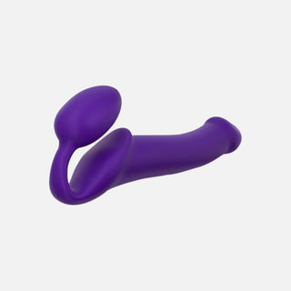 Silicone Bendable Strap-On Large- Purple