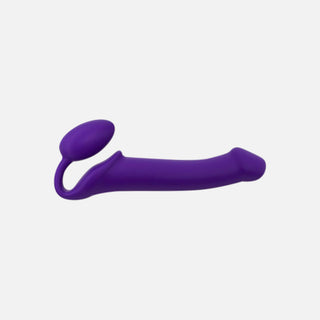 Silicone Bendable Strap-On Large- Purple