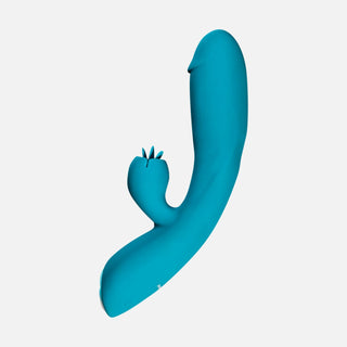 Fierce Flicker Rabbit Vibrator-Teal