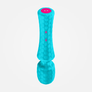 Ultra Wand - Rechargeable Flexible Textured Wand Vibrator - Turquoise