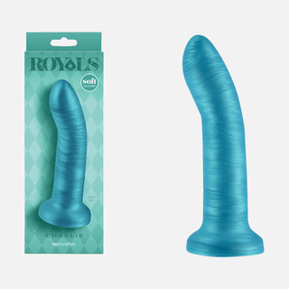 Royals Charlie Non Vibrating Dildo 6 inch/15.2cm - Blue