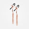 Bound Nipple Clamps - Rubber Caps + Rose Gold Metal with Tassels Set of 2