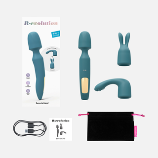 R-Evolution Wand Vibrator Set - Teal Me