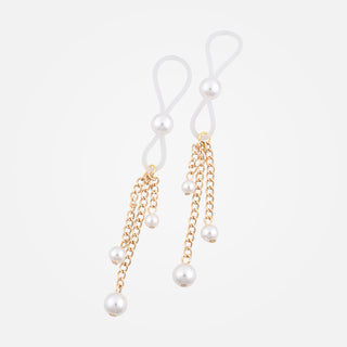 Sex & Mischief - Gold + Pearl Nipple Clamps Set of 2